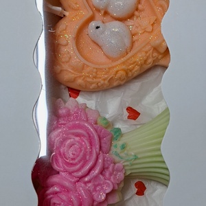 Kézzel készített gyertyaszett � Szív és virágok szeretetből - otthon & életmód - gyertya, illat, aroma - gyertya - Meska.hu