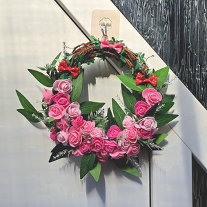 Tavaszi ajtókopogtató � kézzel készített koszorú, Otthon & Életmód, Dekoráció, Ajtó- és ablak dekoráció, Ajtódísz & Kopogtató, Mindenmás, Virágkötés, MESKA