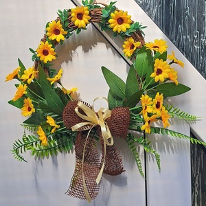 Tavaszi ajtókopogtató � kézzel készített koszorú - otthon & életmód - dekoráció - ajtó- és ablak dekoráció - ajtódísz & kopogtató - Meska.hu