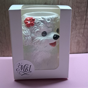 Kerámia kiskutya � virágtartó / ceruzatartó - otthon & életmód - virágdekoráció - virágtartó - váza - Meska.hu