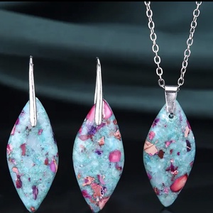 REGALIT ásvány (imperial jáspis, császárkő) fülbevaló és nyaklánc ékszer szett - ékszer - ékszerszett - Meska.hu