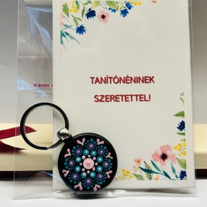 Óvónéni/ Tanítónéni mandalás kulcstartó ajándék - táska & tok - kulcstartó & táskadísz - kulcstartó - Meska.hu