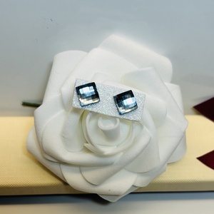 Swarovski nemescél négyzet fülbevaló! - Meska.hu