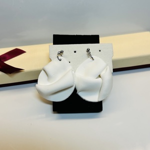 Gyűrödt polymer Clay fülbevaló! - ékszer - fülbevaló - lógó csepp fülbevaló - Meska.hu