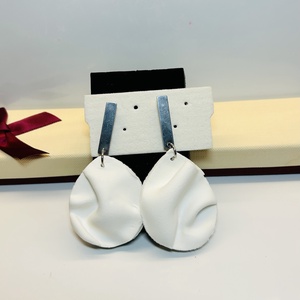 Gyűrödt polymer Clay fülbevaló! - ékszer - fülbevaló - lógó csepp fülbevaló - Meska.hu