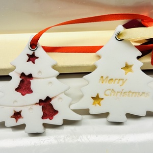 Akaszthatós karácsonyfadísz shaevajas szappanból - szépségápolás - szappan & fürdés - kézműves szappan - Meska.hu