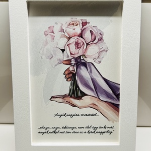 Anyák napi tábla idézettel!, Otthon & Életmód, Dekoráció, Kép & Falikép, Képkeret, Decoupage, transzfer és szalvétatechnika, Fotó, grafika, rajz, illusztráció, MESKA