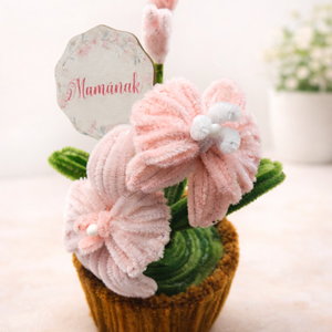 Kézzel készült orchidea zsenília virág . Puha tapintású, tartós, nem hervadó ajándék., Otthon & Életmód, Virágdekoráció, Virágdíszek, Virágdísz kaspóban, Mindenmás, Horgolás, MESKA