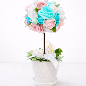 Húsvéti virágfa dekoráció � kézzel készült asztaldísz, Otthon & Életmód, Virágdekoráció, Virágdíszek, Asztali virágdísz, , MESKA