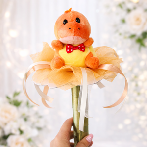 Ballagó plüss csokor � 30 cm � kézzel készített ballagási ajándék, Otthon & Életmód, Virágdekoráció, Virágok, Virágcsokor, Virágkötés, MESKA