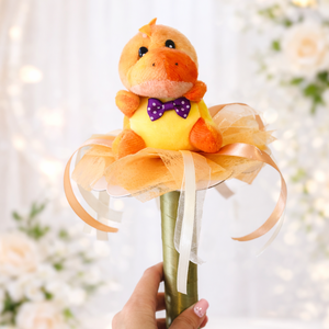 Ballagó plüss csokor � 30 cm � kézzel készített ballagási ajándék, Otthon & Életmód, Virágdekoráció, Virágok, Virágcsokor, Virágkötés, MESKA