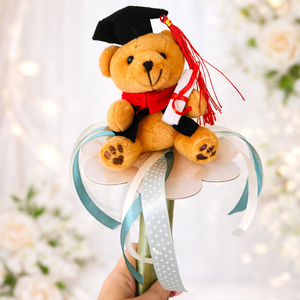 Ballagó plüss csokor � 30 cm � kézzel készített ballagási ajándék - Meska.hu