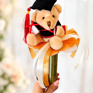 Ballagó plüss csokor � 30 cm � kézzel készített ballagási ajándék - Meska.hu