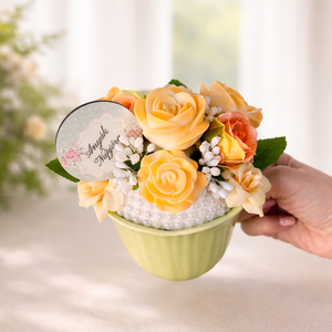 Szappanvirágos csészés, táblás anyák napi ajándék  - szépségápolás - szappan & fürdés - kézműves szappan - Meska.hu