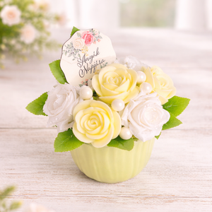 Szappanvirágos csészés, táblás anyák napi ajándék  - Meska.hu