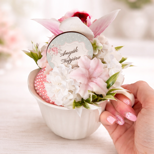 Szappanvirágos csészés, táblás anyák napi ajándék  - szépségápolás - szappan & fürdés - kézműves szappan - Meska.hu