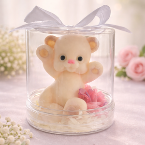 Kedves, kézzel készült szappanos maci elegáns díszdobozban. Finoman illatos, bőrbarát szappan, Szépségápolás, Szappan & Fürdés, Kézműves szappan, Szappankészítés, MESKA