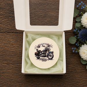 Apák napi kerek hűtőmágnes díszdobozban 9x9 cm � Best Dad Ever ajándék édesapáknak - otthon & életmód - konyhafelszerelés, tálalás - konyhai dekoráció - hűtőmágnes - Meska.hu