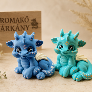 Kézzel készített, festett sárkány aromakő illóolajhoz. Cuki fantasy dekoráció és különleges ajándék otthonba vagy sárkán - Meska.hu