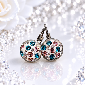 Swarovski /Preciosa kristályos francia kapcsos fülbevaló � nemesacél - Meska.hu