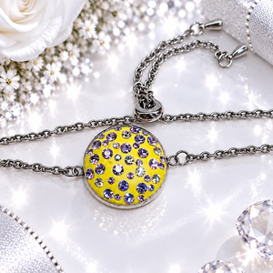 Swarovski /Preciosa kristályos nemesacél karkötő � állítható lánccal - Meska.hu
