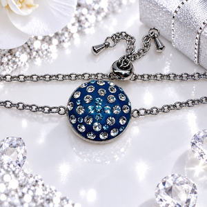 Swarovski /Preciosa kristályos nemesacél karkötő � állítható lánccal - Meska.hu
