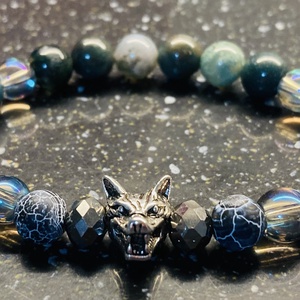 Trónok harca ásvány karkötő! Stark-ház! - ékszer - karkötő - karkötő medállal - Meska.hu