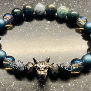 Trónok harca ásvány karkötő! Stark-ház! - ékszer - karkötő - karkötő medállal - Meska.hu