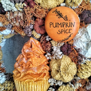 Pumpkin Spice édességes kopogtató  - otthon & életmód - dekoráció - ajtó- és ablak dekoráció - ajtódísz & kopogtató - Meska.hu