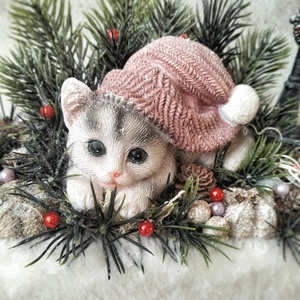 Cicás karácsony  - karácsony - adventi díszek - adventi asztaldísz - Meska.hu