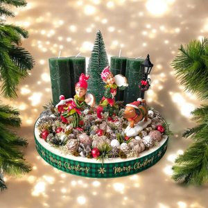Északi sarki Elfek, Karácsony, Adventi díszek, Adventi gyertyadíszek és koszorúdíszek, Mindenmás, Virágkötés, MESKA