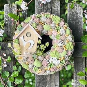 Tavaszi ajtódísz, Otthon & Életmód, Dekoráció, Ajtó- és ablak dekoráció, Ajtódísz & Kopogtató, Virágkötés, MESKA