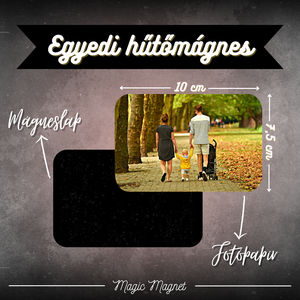 Egyedi Családi Hűtőmágnes  10  7,5 cm, Otthon & Életmód, Konyhafelszerelés, tálalás, Konyhai dekoráció, Hűtőmágnes, Fotó, grafika, rajz, illusztráció, Mindenmás, MESKA
