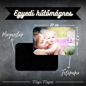 Egyedi Babás Hűtőmágnes  10  7,5 cm, Otthon & Életmód, Konyhafelszerelés, tálalás, Konyhai dekoráció, Hűtőmágnes, Fotó, grafika, rajz, illusztráció, Mindenmás, MESKA