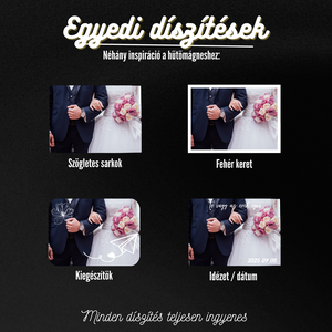 Egyedi Esküvői Hűtőmágnes  10  7,5 cm - otthon & életmód - konyhafelszerelés, tálalás - konyhai dekoráció - hűtőmágnes - Meska.hu