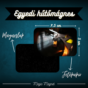Egyedi Zenés Hűtőmágnes  7,5  5 cm, Otthon & Életmód, Konyhafelszerelés, tálalás, Konyhai dekoráció, Hűtőmágnes, Fotó, grafika, rajz, illusztráció, Mindenmás, MESKA
