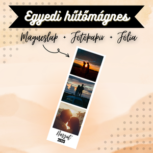 Egyedi Nászút Fotócsík Hűtőmágnes  15  4,5 cm, Otthon & Életmód, Konyhafelszerelés, tálalás, Konyhai dekoráció, Hűtőmágnes, Fotó, grafika, rajz, illusztráció, Mindenmás, MESKA