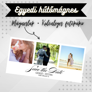 Egyedi Save The Date Fotórács Hűtőmágnes  15  7 cm - Meska.hu