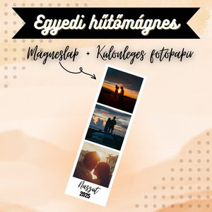 Egyedi Nászút Fotócsík Hűtőmágnes  15  4,5 cm, Otthon & Életmód, Konyhafelszerelés, tálalás, Konyhai dekoráció, Hűtőmágnes, Fotó, grafika, rajz, illusztráció, Mindenmás, MESKA