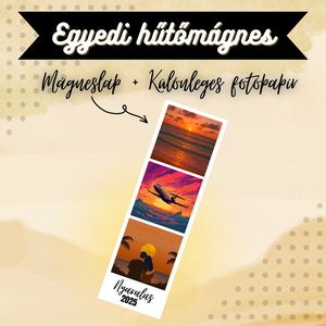 Egyedi Nyaralás Fotócsík Hűtőmágnes  15  4,5 cm, Otthon & Életmód, Konyhafelszerelés, tálalás, Konyhai dekoráció, Hűtőmágnes, Fotó, grafika, rajz, illusztráció, Mindenmás, MESKA