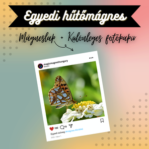 Instagram-poszt Stílusú Egyedi Hűtőmágnes  9,5  7,5 cm, Otthon & Életmód, Konyhafelszerelés, tálalás, Konyhai dekoráció, Hűtőmágnes, Fotó, grafika, rajz, illusztráció, Mindenmás, MESKA