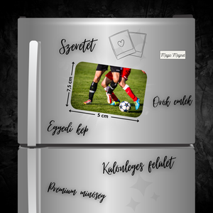 Egyedi Focis Hűtőmágnes � 7,5 � 5 cm - otthon & életmód - konyhafelszerelés, tálalás - konyhai dekoráció - hűtőmágnes - Meska.hu