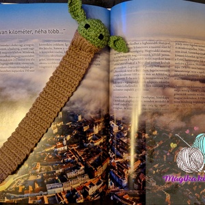 Horgolt Yoda könyvjelző  - otthon & életmód - dekoráció - asztal és polc dekoráció - horgolt & csipketerítő - Meska.hu