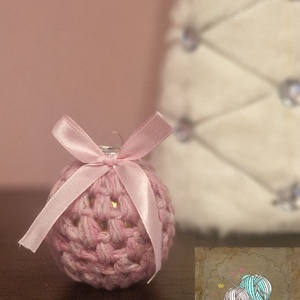 Horgolt karácsonyi gömb. - Meska.hu