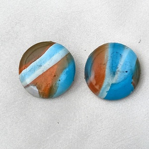 Beach márványos ékszergyurma klipsz korong 30 mm-es - ékszer - fülbevaló - klipsz - Meska.hu