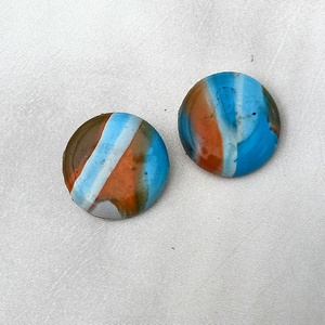 Beach márványos ékszergyurma klipsz korong 30 mm-es - Meska.hu