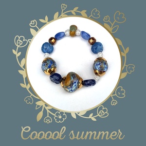 Cool summer! - Lucia 1. gumis karkötő polymer gyöngyökből, Ékszer, Karkötő, Ásványkarkötő, Ékszerkészítés, Gyurma, MESKA