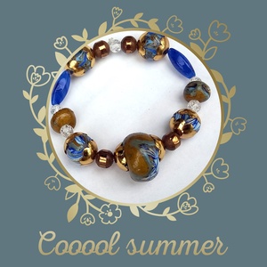 Cool summer! - Lucia 2. gumis karkötő polymer gyöngyökből, Ékszer, Karkötő, Ásványkarkötő, Ékszerkészítés, Gyurma, MESKA