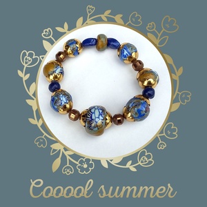 Cool summer! - Lucia 3. gumis karkötő polymer gyöngyökből, Ékszer, Karkötő, Ásványkarkötő, Ékszerkészítés, Gyurma, MESKA