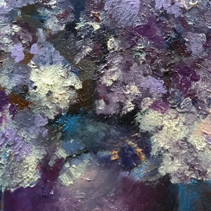 Orgonacsokor olaj-akril mixed media festmény, keret nélkül - művészet - festmény - akril - Meska.hu